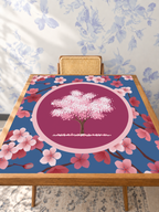 Cherry on Top mahjong mat — Studio Table Angle