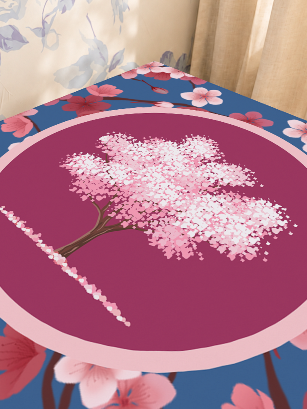 Cherry on Top mahjong mat — Sunlit Close-up