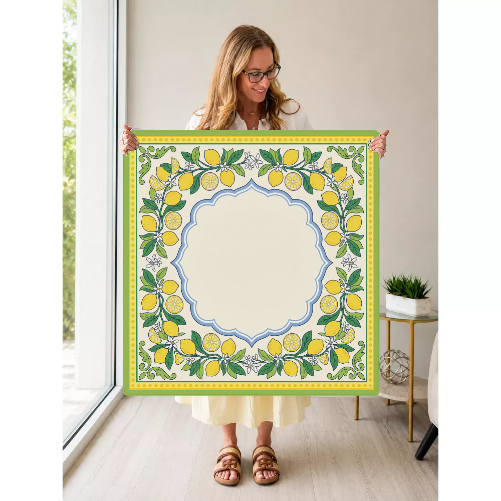 Citrus Grove Garden mahjong mat — Held Mat Portrait