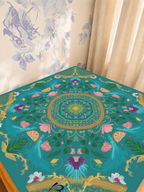 Citrus Sunrise Serenade mahjong mat — Sunlit Detail