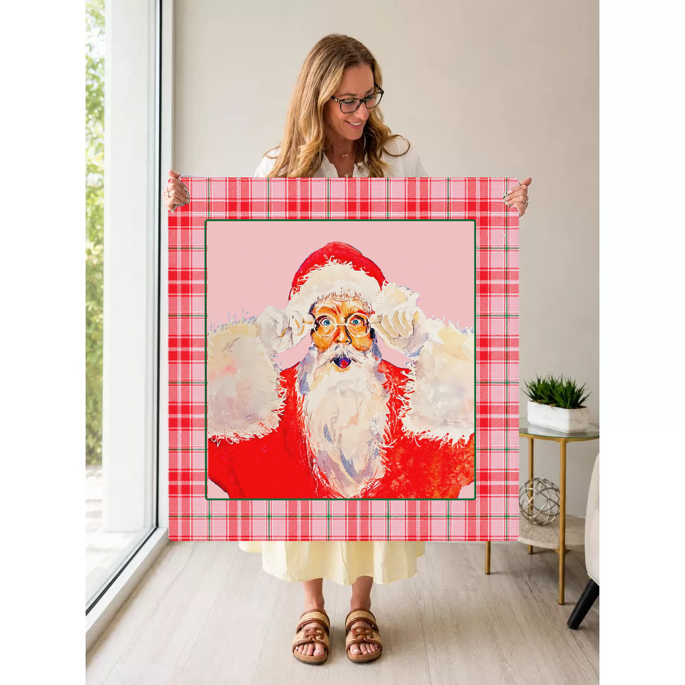 Claus for Celebration mahjong mat — Held Mat Portrait
