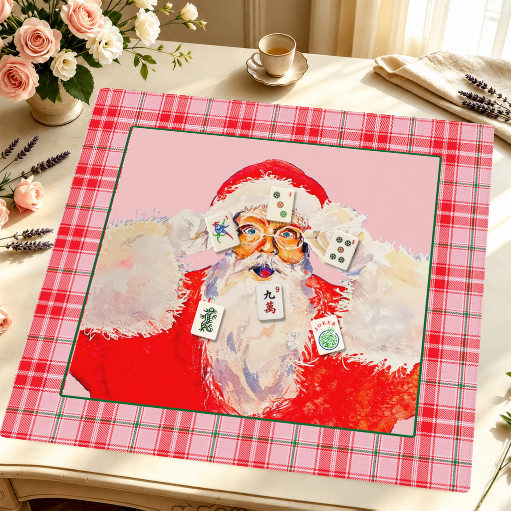 Claus for Celebration mahjong mat — Styled Tile Table