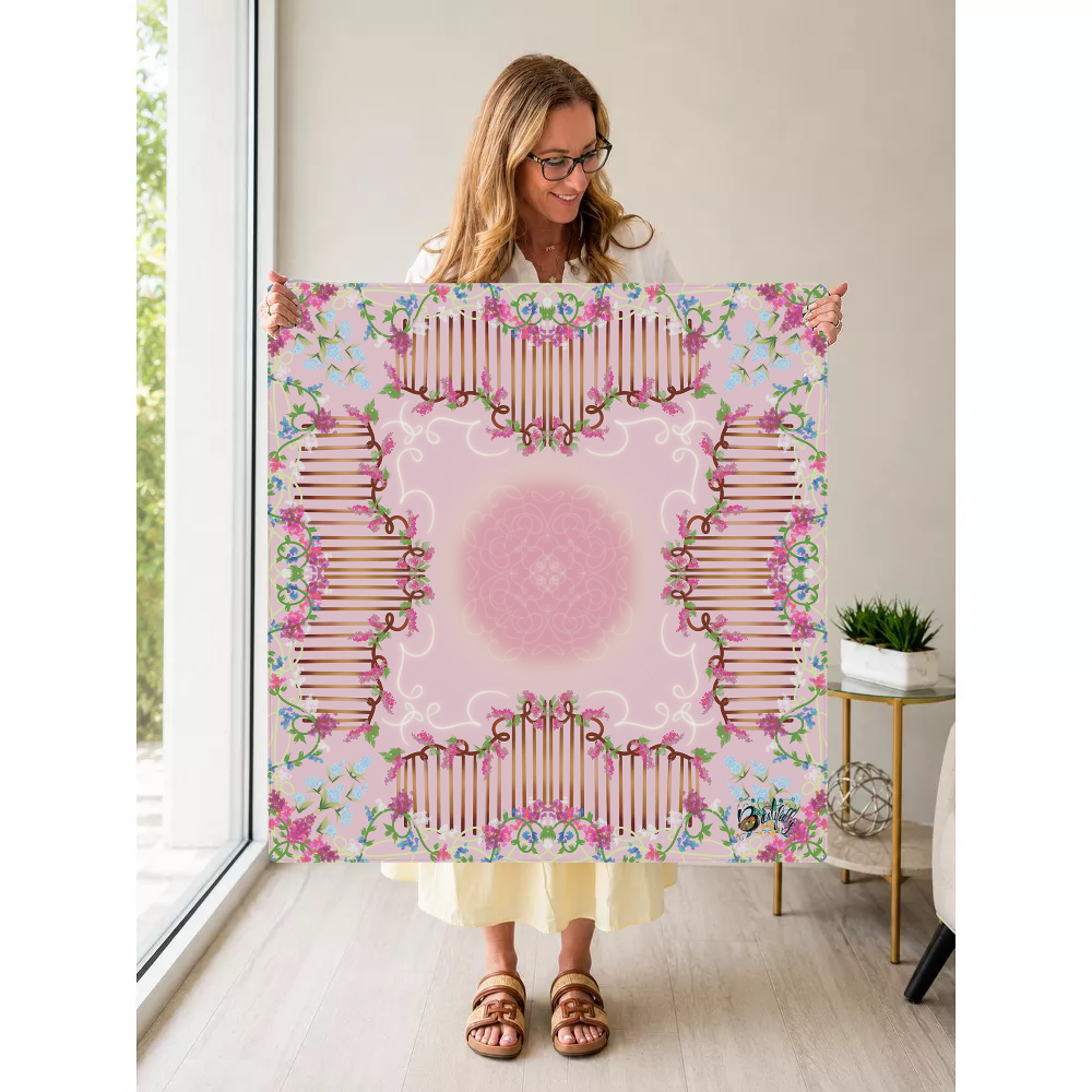 Climbing Wisteria Whimsy mahjong mat — Held Mat Portrait