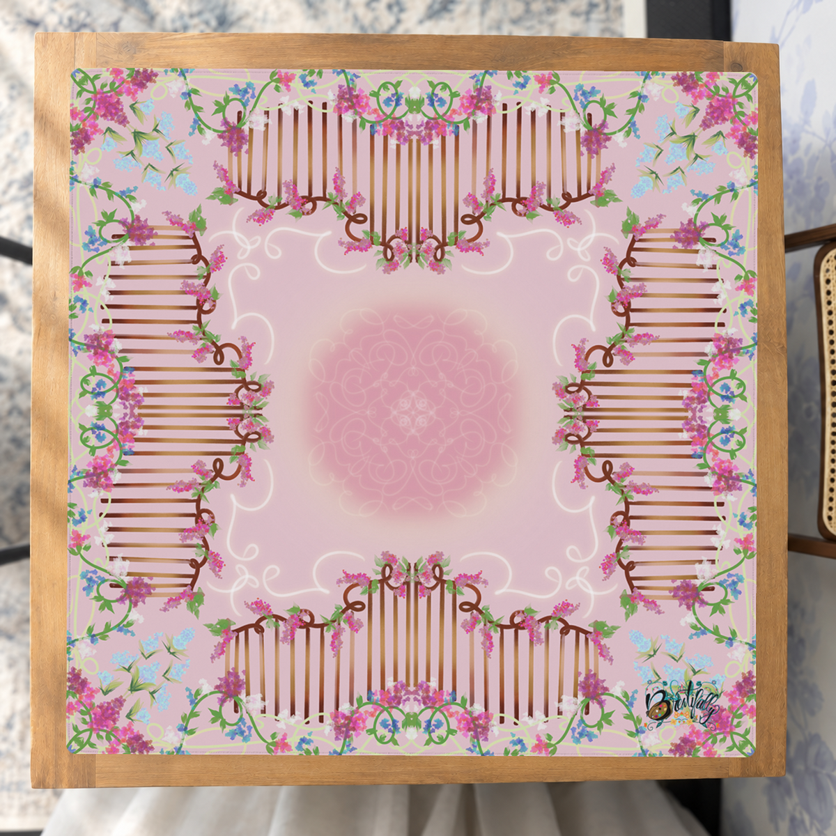 Climbing Wisteria Whimsy mahjong mat — Studio Overhead