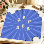 Cloud Nine Blue mahjong mat — Styled Tile Table