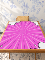 Cloud Nine Pink mahjong mat — Studio Table Angle