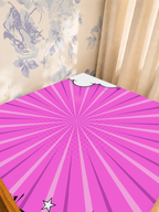 Cloud Nine Pink mahjong mat — Sunlit Detail