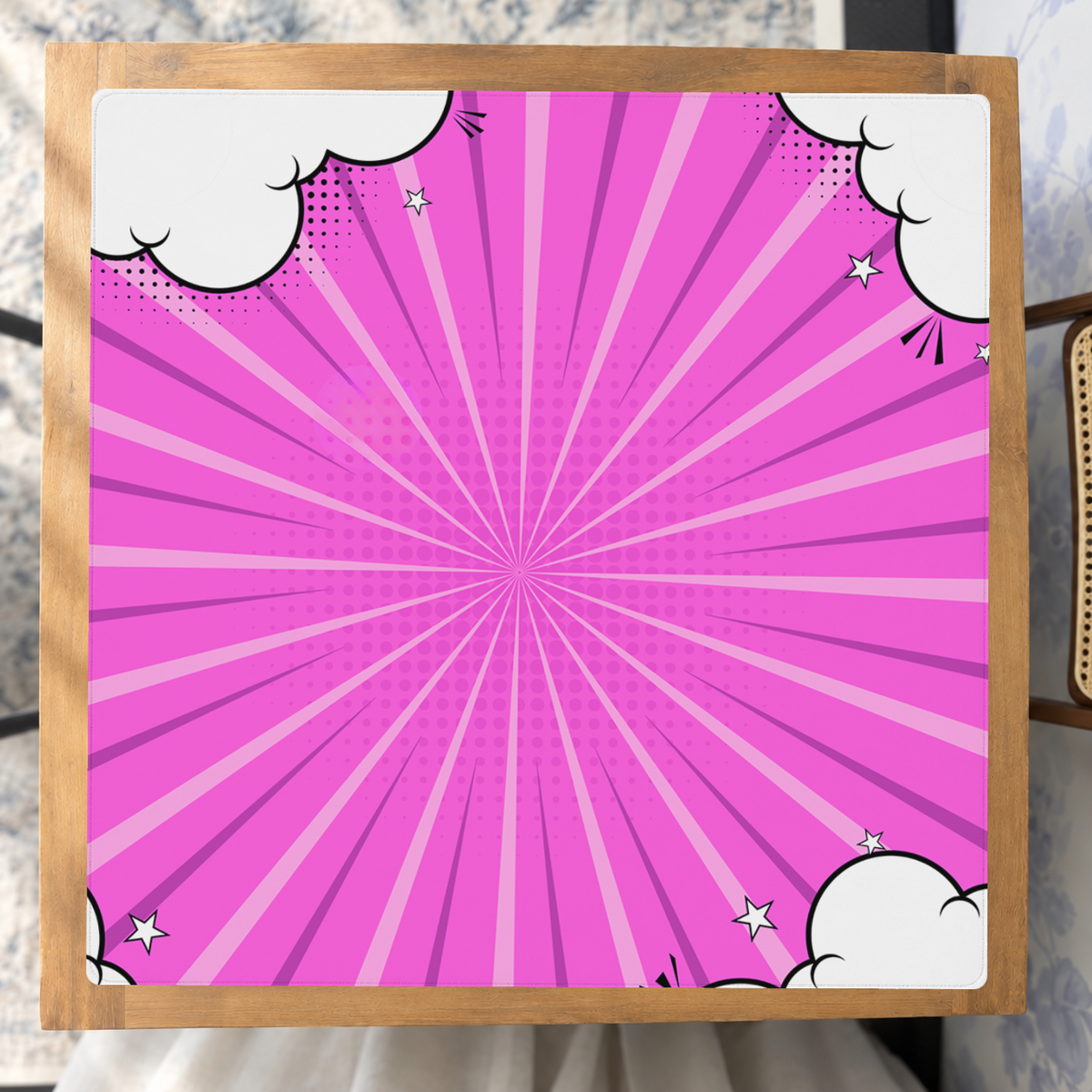 Cloud Nine Pink mahjong mat — Studio Overhead