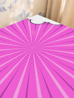 Cloud Nine Pink mahjong mat — Sunlit Close-up