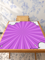 Cloud Nine Purple mahjong mat — Studio Table Angle