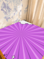 Cloud Nine Purple mahjong mat — Sunlit Detail