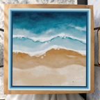 Coastal Blueprint mahjong mat — Studio Overhead
