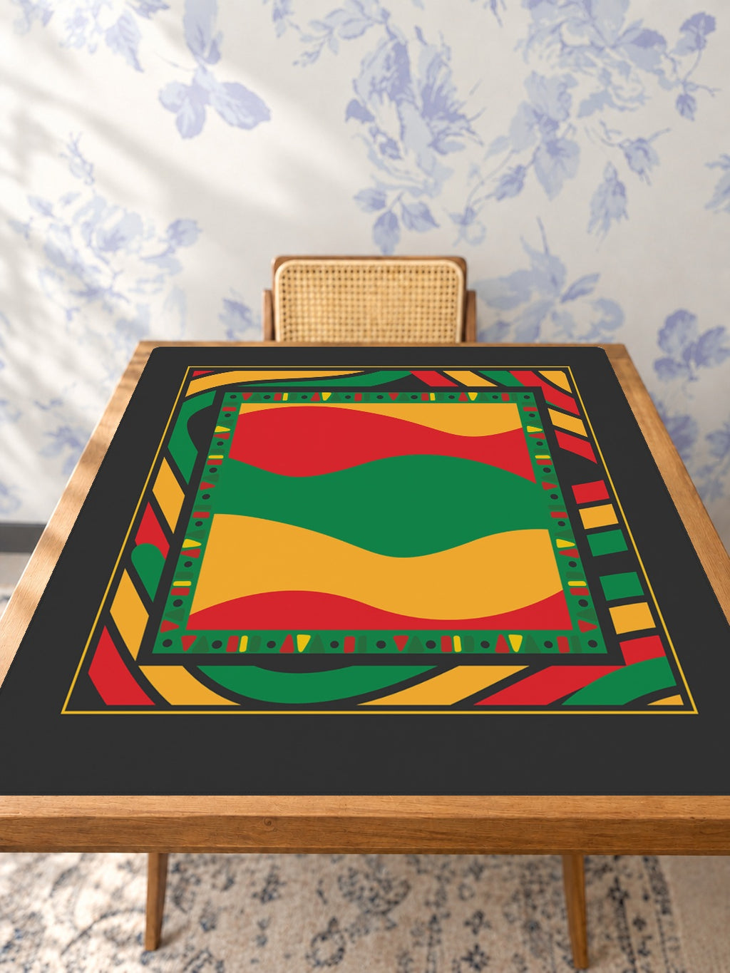 Mahjong by SI™ Colors of Unity Mahjong Mat — Studio Table Angle [studio-angle-square]