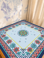 Compass Rose and Chill mahjong mat — Sunlit Detail
