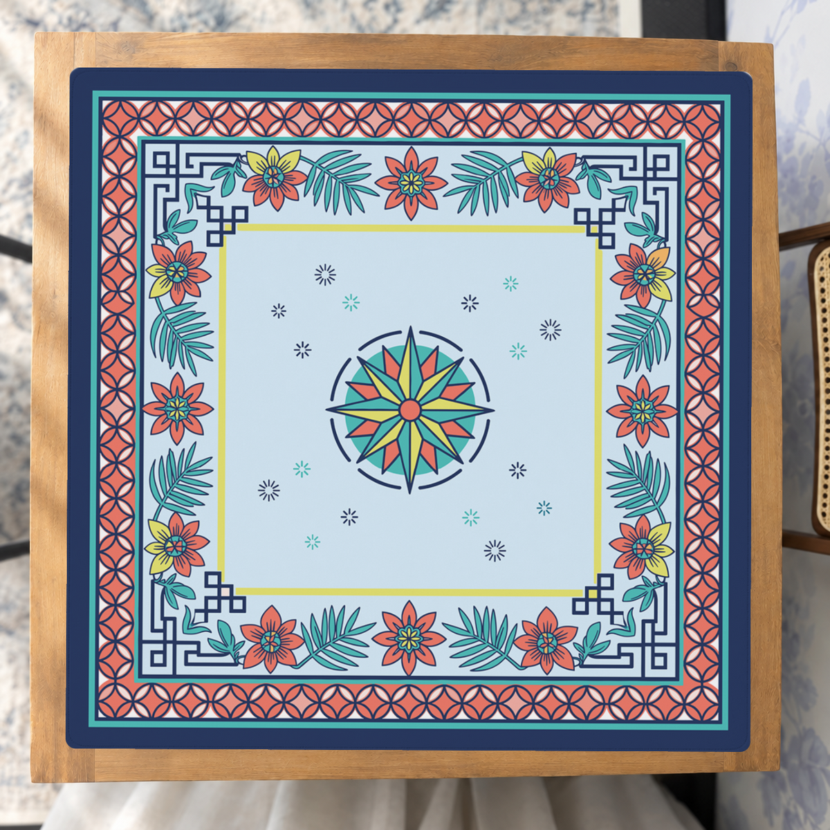 Compass Rose and Chill mahjong mat — Studio Overhead