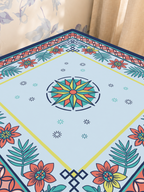 Compass Rose and Chill mahjong mat — Sunlit Close-up