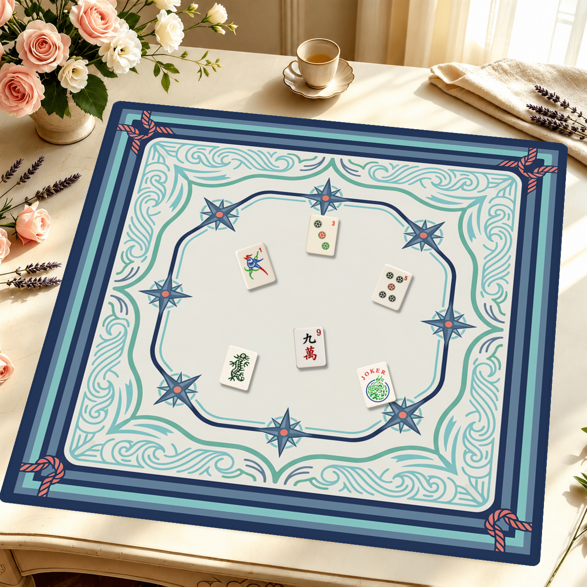 Compass Yourself mahjong mat — Styled Tile Table