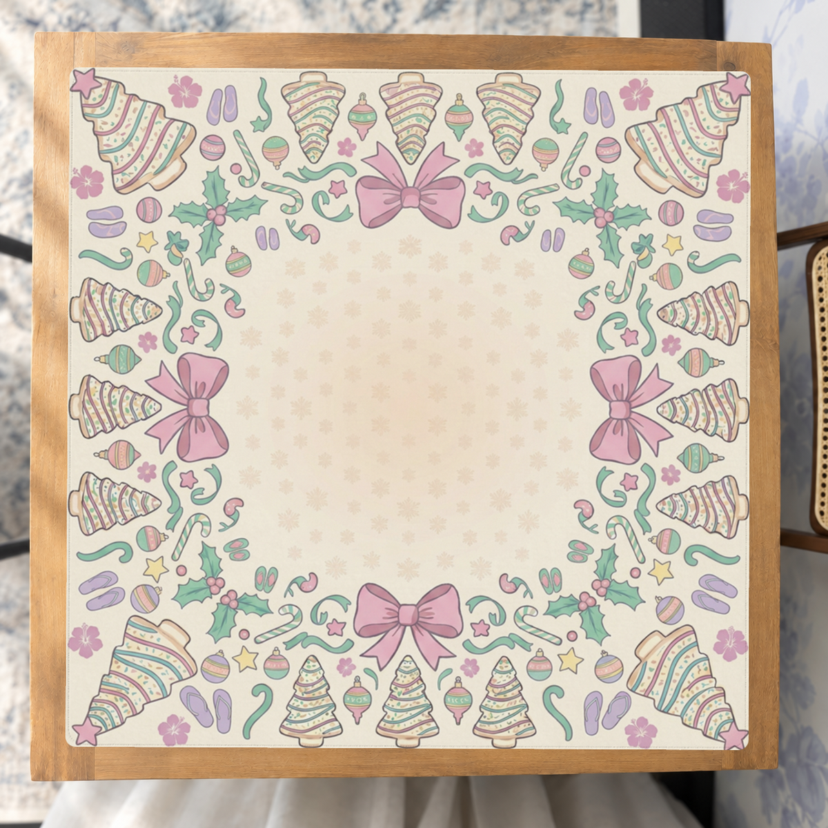 Cookie Tinsel – Pink mahjong mat — Studio Overhead