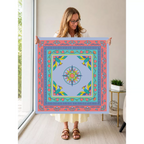 Coral Me Maybe East Wind mahjong mat — Held Mat Portrait