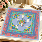 Coral Me Maybe East Wind mahjong mat — Styled Tile Table