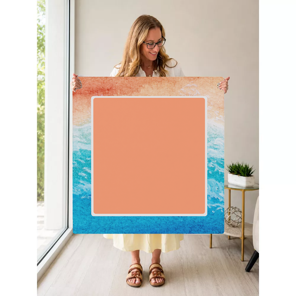 Coral Me Maybe mahjong mat — Held Mat Portrait