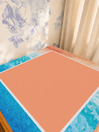 Coral Me Maybe mahjong mat — Sunlit Detail