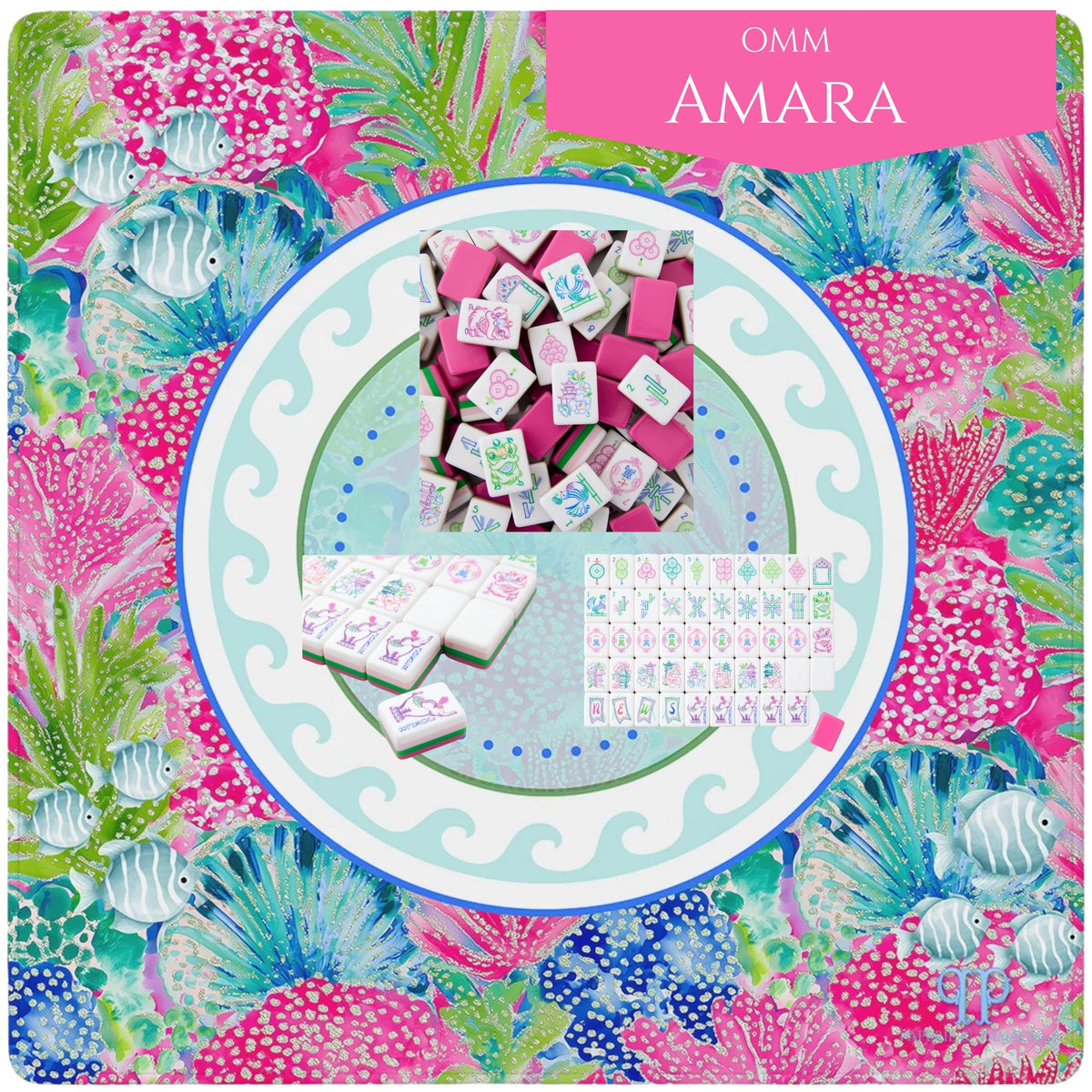 Coral Me Pink Mahjong Mat styling and tile pairing 4