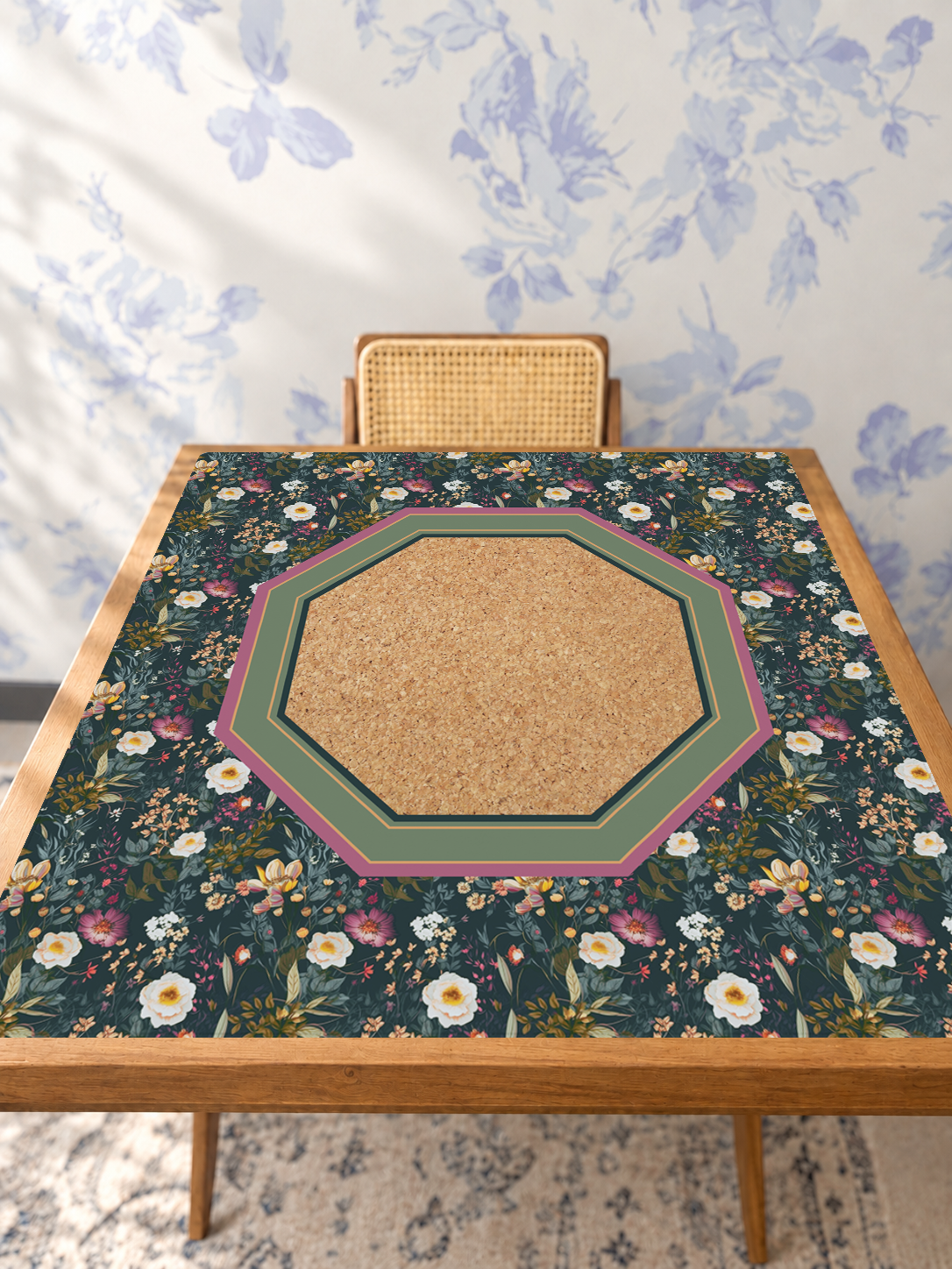 Cork Lounge mahjong mat — Studio Table Angle