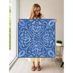 Corner Crush | Blue mahjong mat — Held Mat Portrait