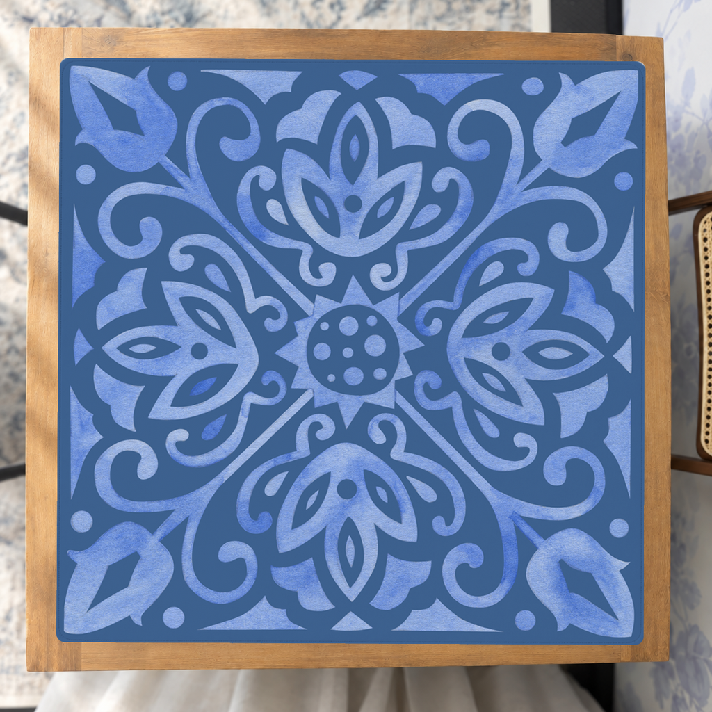 Corner Crush | Blue mahjong mat — Studio Overhead