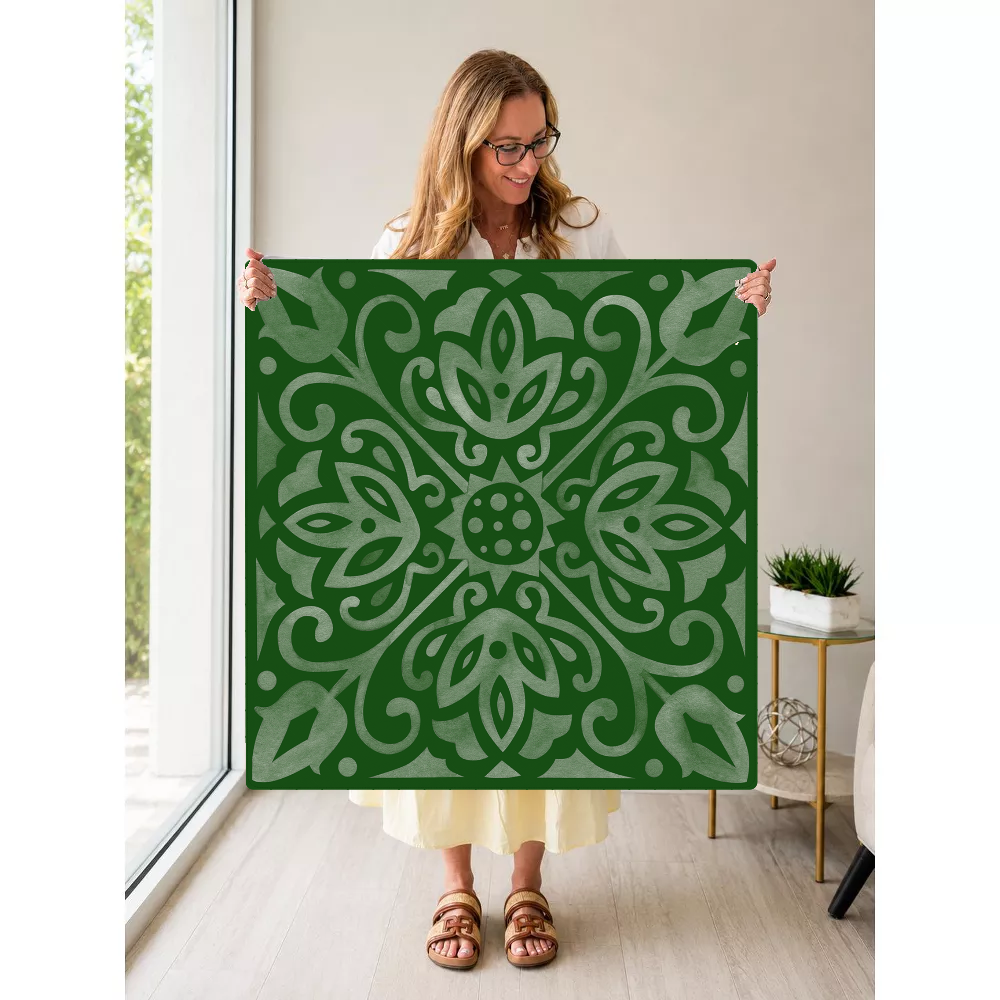 Corner Crush | Green mahjong mat — Held Mat Portrait