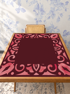 Corner Crush  |Red Square mahjong mat — Studio Table Angle