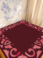 Corner Crush  |Red Square mahjong mat — Sunlit Detail