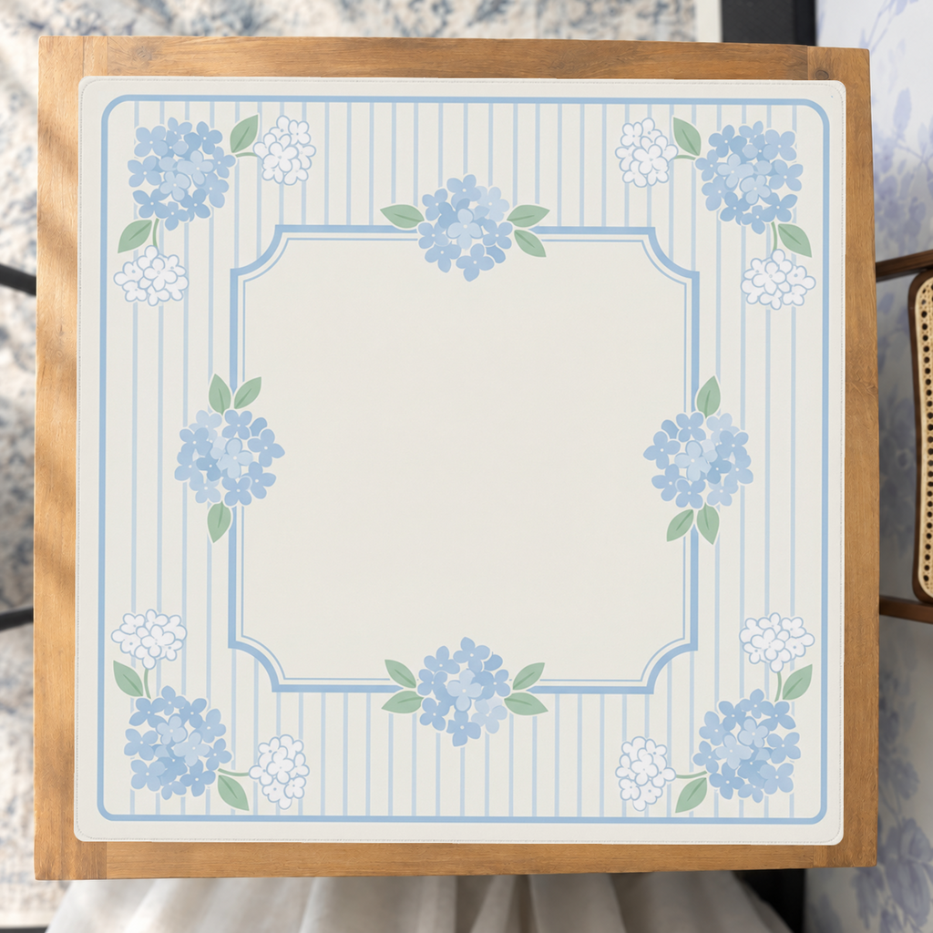 Cottage Garden Stripe mahjong mat — Studio Overhead