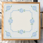 Cottage Garden Stripe mahjong mat — Studio Overhead