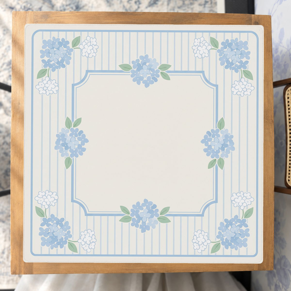 Cottage Garden Stripe mahjong mat — Studio Overhead