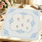 Cottage Garden Stripe mahjong mat — Styled Tile Table