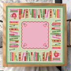 Cozy Christmas Library Mahjong Mat — Studio Overhead [studio-overhead-square]