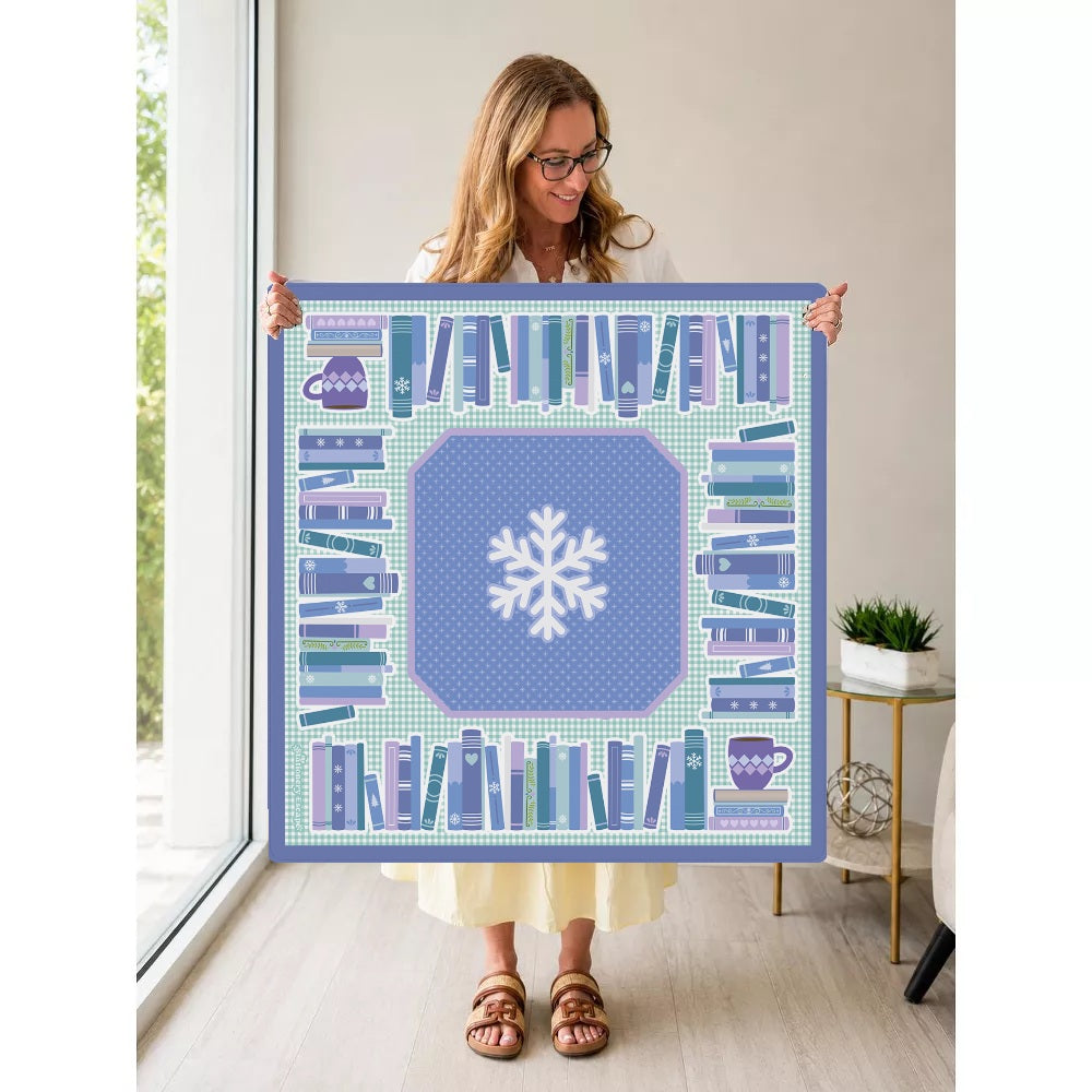Cozy Winter Library Mahjong Mat — Held Mat Portrait [held-mat-portrait-square]