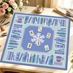 Cozy Winter Library Mahjong Mat — Styled Tile Table [styled-tile-table-square]