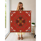 Crimson Lotus Dreams mahjong mat — Held Mat Portrait
