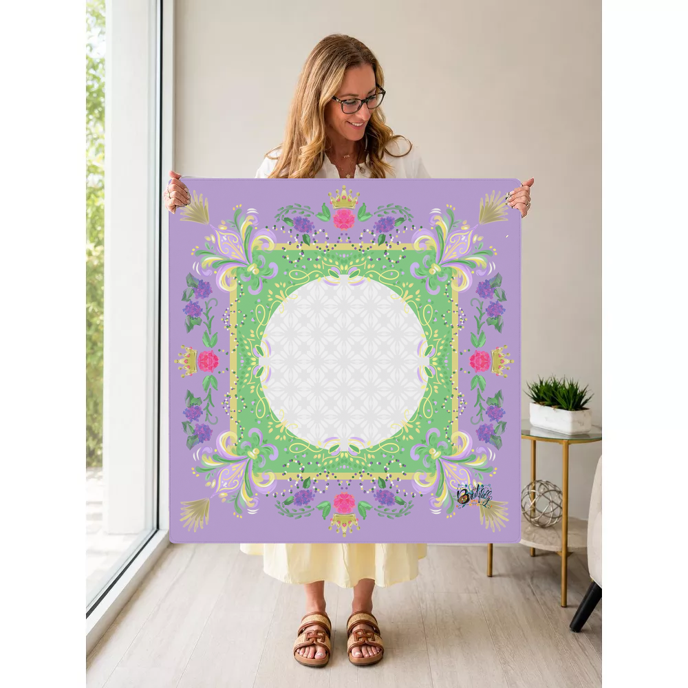 Crown of Lilacs mahjong mat — Held Mat Portrait