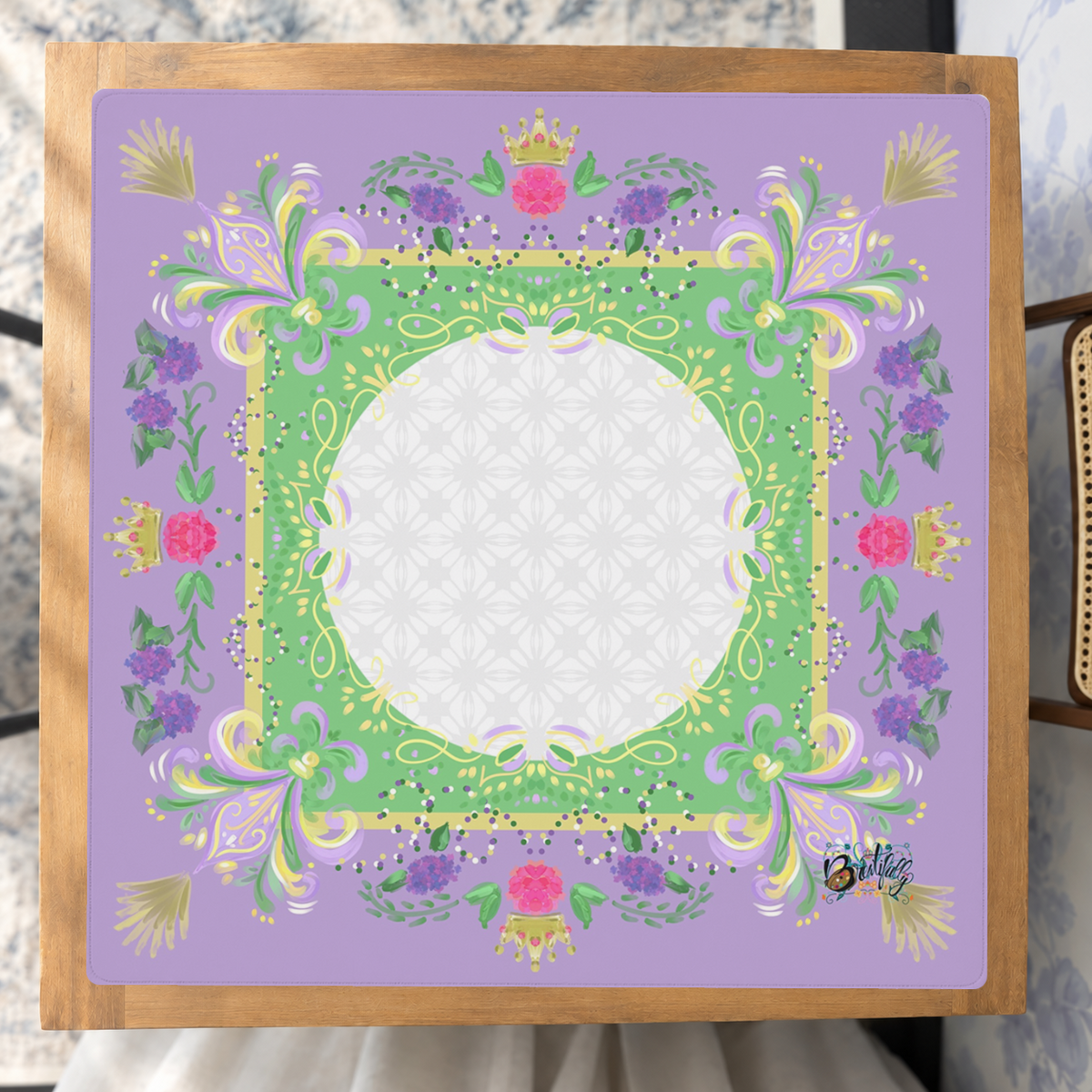 Crown of Lilacs mahjong mat — Studio Overhead