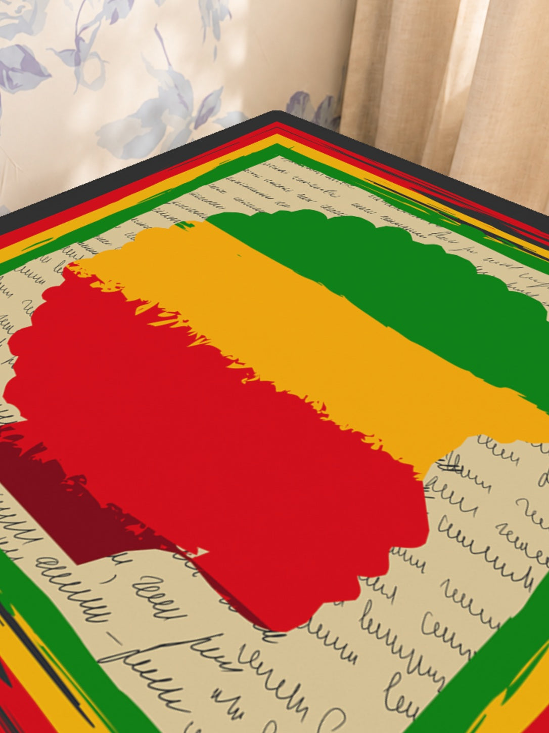 Mahjong by SI™ Crowned in Color Mahjong Mat — Sunlit Close-up [sunlit-closeup-square]