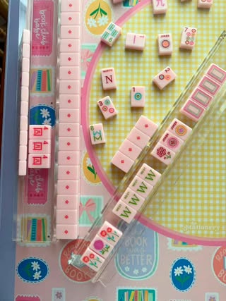 Customer photo of Bookish Stamps Mahjong Mat in use
