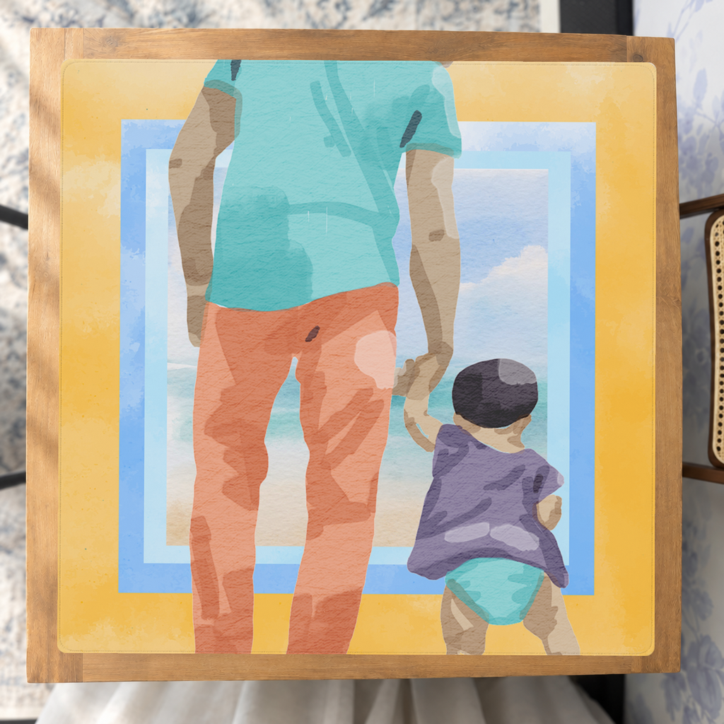 Dad Bod Beach mahjong mat — Studio Overhead