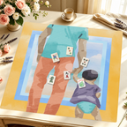 Dad Bod Beach mahjong mat — Styled Tile Table