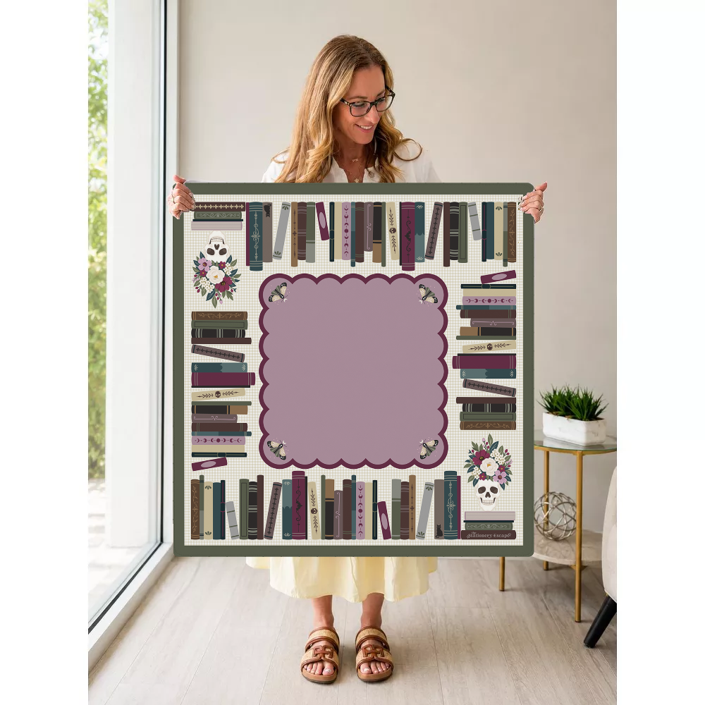 Dark Academia mahjong mat — Held Mat Portrait