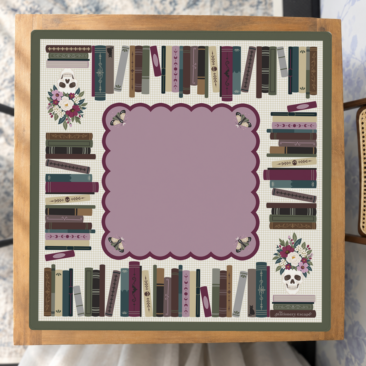 Dark Academia mahjong mat — Studio Overhead
