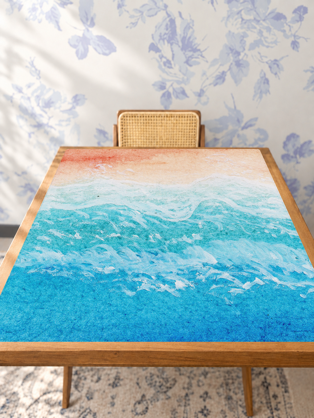 Deep End Decision mahjong mat — Studio Table Angle